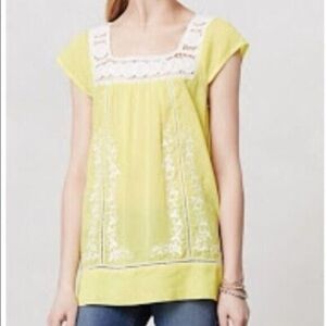 Anthropologie‎ Moulinette Soeurs Peasant Blouse Sz 4